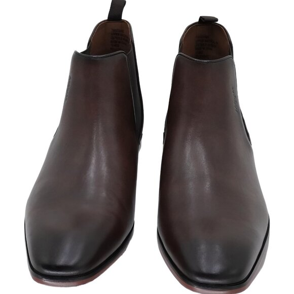 Tommy Hilfiger Men\'s Sesame Chelsea Dress Boots Dark Brown 13M